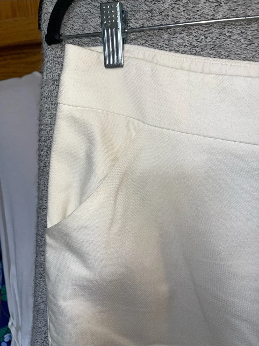 J. Crew White The Pencil Skirt - Double Serge Cotton Size 10